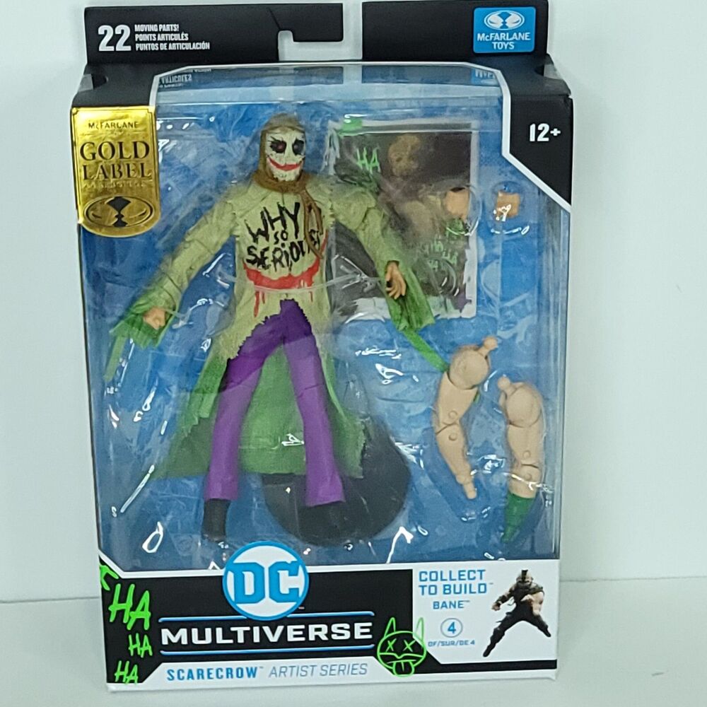 Mcfarlane DC Multiverse Scarecrow The Dark Knight Trilogy Bane BAF Gold Label
